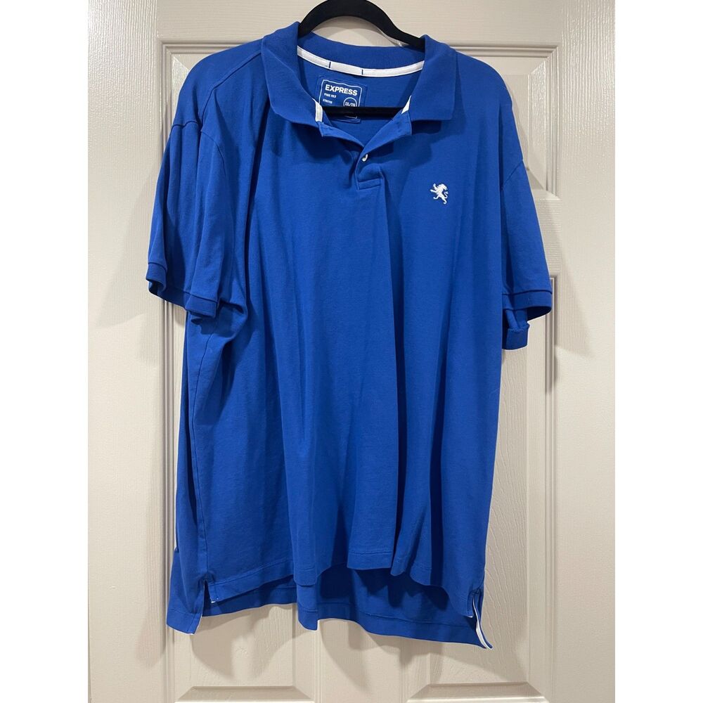 Express Blue Men's Polo XXL Stretch Shirt